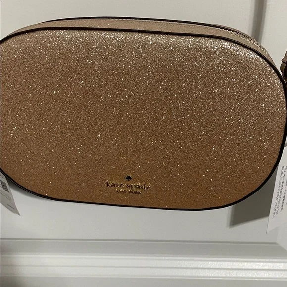Kate Spade Elegant Gold Crossbody Bag glitter. NWT - Picture 3 of 9